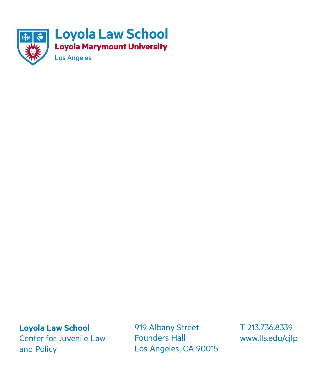 Print Stationery - Loyola Marymount University